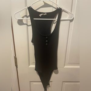 black body suit with buttons